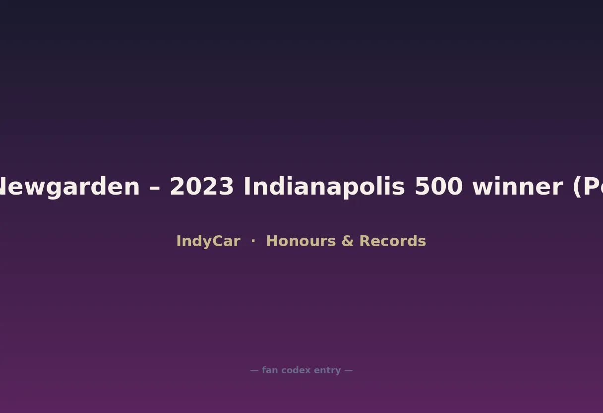 Josef Newgarden – 2023 Indianapolis 500 winner (Penske)
